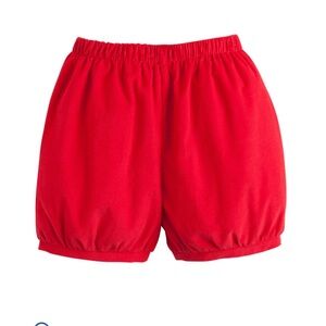 Little English red corduroy banded shorts